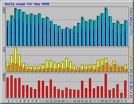 Daily usage for May 2020