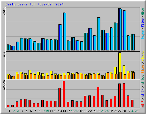 Daily usage for November 2024