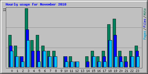 Hourly usage for November 2010