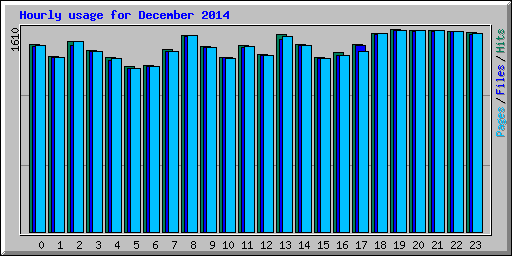 Hourly usage for December 2014