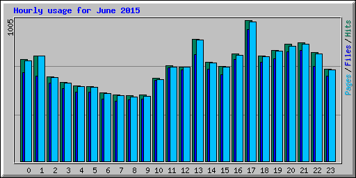 Hourly usage for June 2015