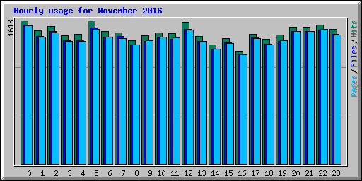 Hourly usage for November 2016