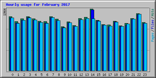 Hourly usage for February 2017