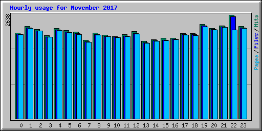 Hourly usage for November 2017