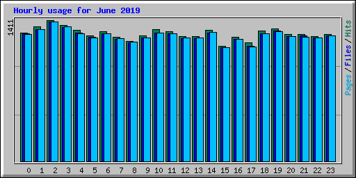 Hourly usage for June 2019