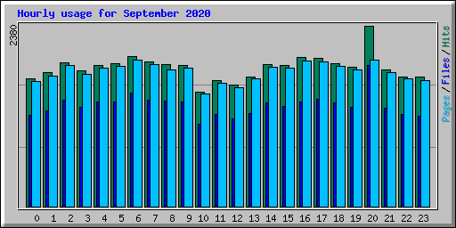 Hourly usage for September 2020