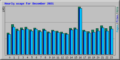 Hourly usage for December 2021