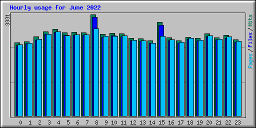 Hourly usage for June 2022