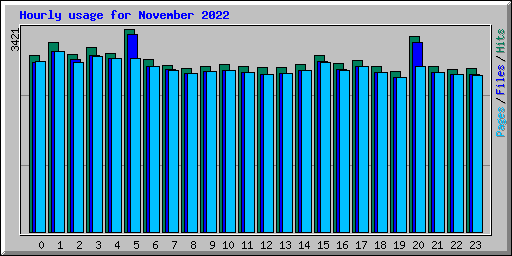 Hourly usage for November 2022