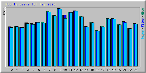 Hourly usage for May 2023