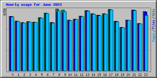 Hourly usage for June 2023