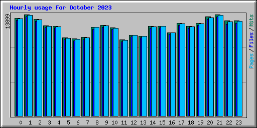 Hourly usage for October 2023