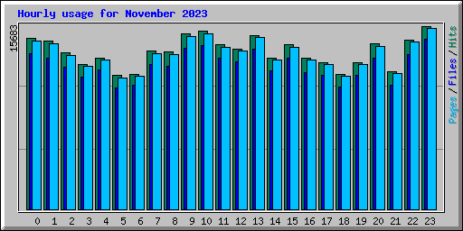 Hourly usage for November 2023