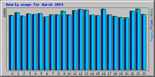 Hourly usage for March 2024
