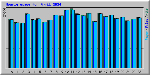 Hourly usage for April 2024