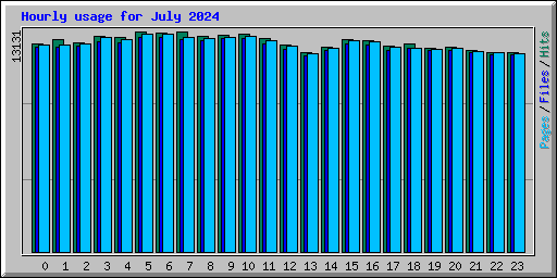 Hourly usage for July 2024