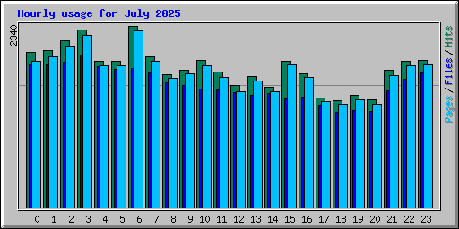 Hourly usage for July 2025