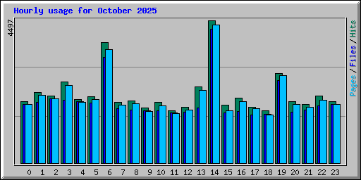 Hourly usage for October 2025